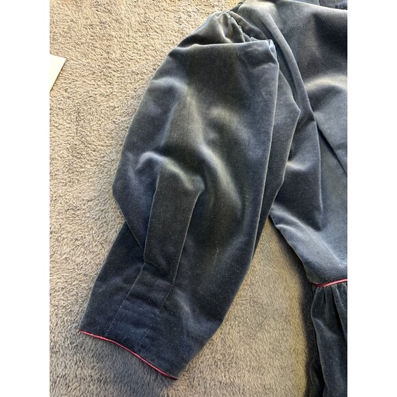 Vintage Lang Originals Navy Blue Long Sleeve Dress Red Size 5/6 USA - Picture 12 of 12